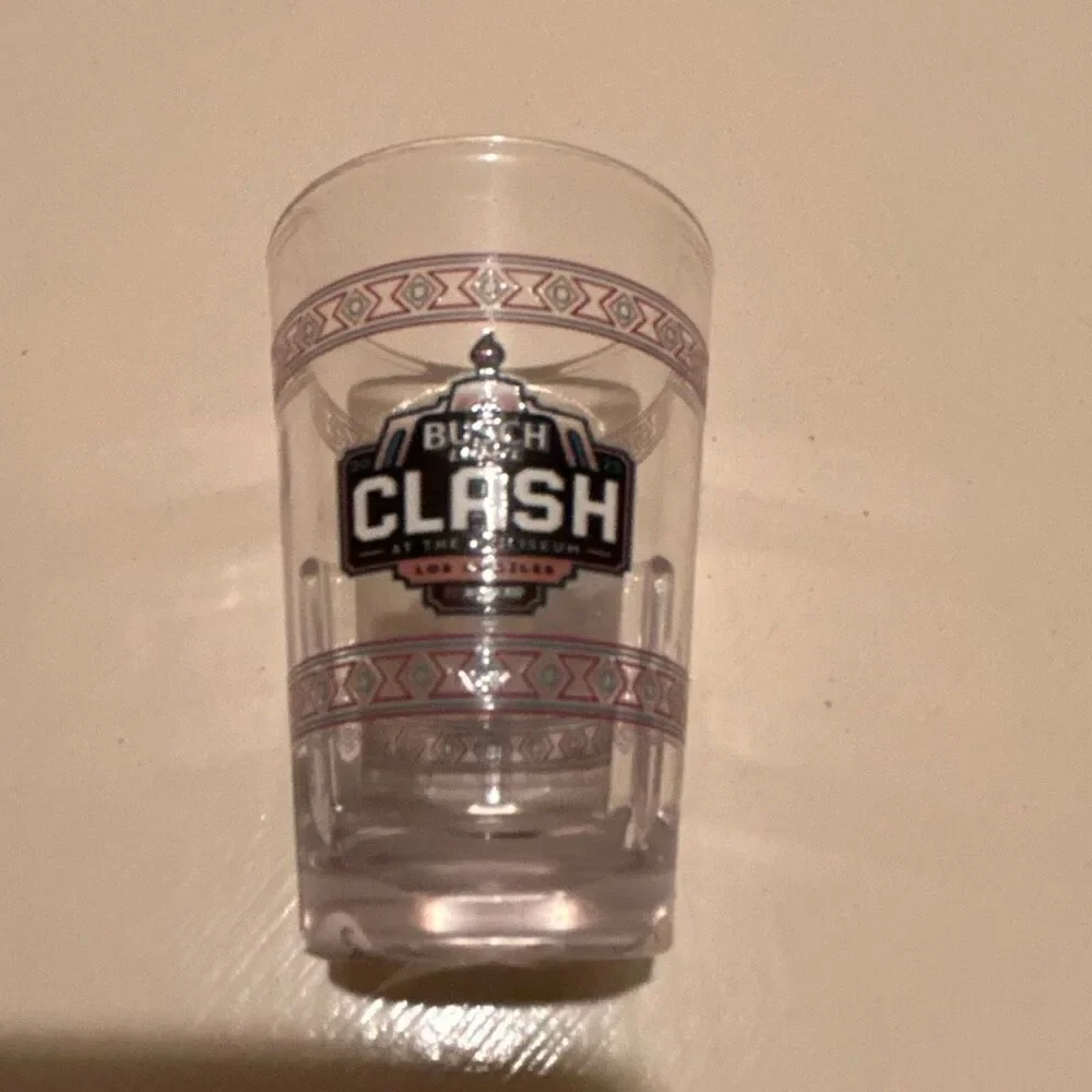 NASCAR Shot Glass Busch Light Clash Los Angeles Official Merch Bar Decor NWT